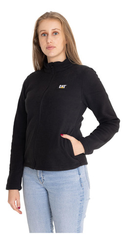 Polar Mujer Microfleece Full Zip Negro Cat