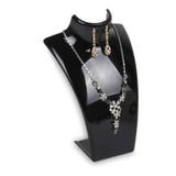 Exhibidor De Busto Collar Aretes O Cadena  Joyeria Negro