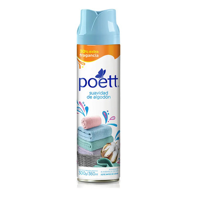 Desodorante De Ambiente Poett Algodón Aerosol 360 Ml