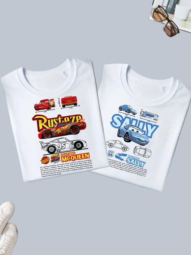 Playera Duo Para Parejas, Rayo Camisa Cuello Redondo