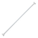 Barral Para Cortina De Baño Acero Color Blanco 1.10 A 2mts