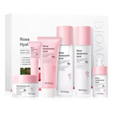 Bioaqua Kit Completo Rosas Ácido Hialurónico Skincare 6 Pz