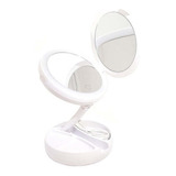 Espejo Doble Maquillaje Luz Led Tactil Usb Make Up + Envio