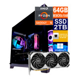 Pc Gamer Cpu Ryzen 5 5600gt, 2tb, 64gb Ddr4, Rtx 4070ti 12gb