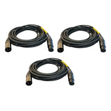 3 Cabo De Microfone Balanceado Xlr/xlr Datalink 5m