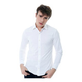 Camisas Elastizada Entalladas Slim Fit Hombre