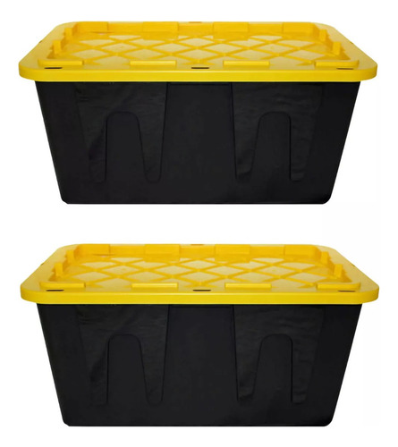 2 Caja Almacenamiento Plastico Uso Rudo 102lts