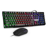 Mouse Mafiti, Con Teclado/negro/rgb/con Cable