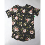 Bluson Dip Negro Flores Grandes Mujer Talla L - Nueva