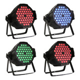  Cañon Led Combo 4  54x3w Cañon Led Rgb 3 En 1 Luz Disco