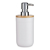 Dispenser Jabon Liquido Alcohol Gel Shampoo Color Blanco Bambu