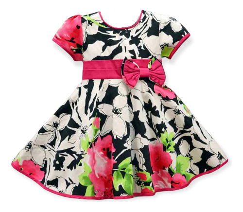 Vestido Niña Bebé Diseño Flores Talla 9/12 Meses A 3/4 Años