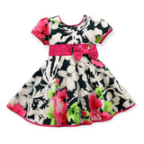 Vestido Niña Bebé Diseño Flores Talla 9/12 Meses A 3/4 Años