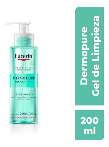 Gel Limpiador Facial Eucerin Dermopure Oil Control 200ml Tipo De Piel