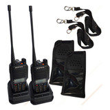 2 Baofeng Comunicador Walkietalkie Uv9r Plus 15w +capa Couro