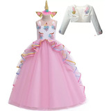 Vestido Princesa Unicornio 3 Piezas 