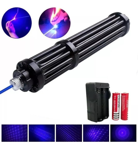 Laser Potente Azul 450nm Alta Potência Com Acessórios