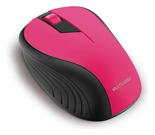 Mouse Sem Fio 2.4ghz Preto E Rosa Usb