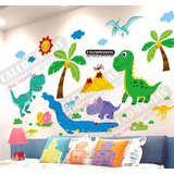 Vinil Decorativo Habitación Dinosaurios Para Pared Niños