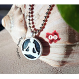 Collar Yoga Mandala Piedra Luna Lluvia Estrella Baño Plata 