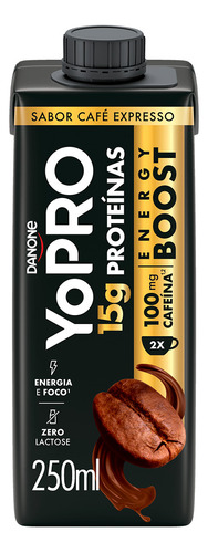 Bebida Láctea Uht Energy Boost Café Expresso 250ml Yopro