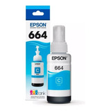 Botella De Tinta Epson T664 Original Cian L210 L355 L380