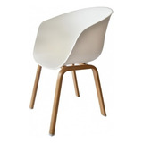 Silla Sillon Tulip Hay Eames Pata Acero Simil Madera