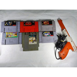 Lote Juegos Nintendo Super Nintendo + Zapper Usado 