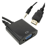 Cabo Adaptador Conversor Hdmi Pra Vga Monitor Saída De Áudio