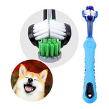 Mascota Cepillo Higiene Dental 3 Lados Perro Gato 3d Dientes