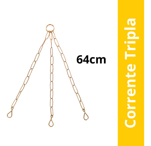 Corrente Tripla Para Pendurar Vasos Tamanho: 64cm C/10 Un