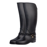 Botas Lluvia Mujer Golden Pendant Bottplie- Negro