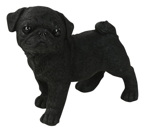 Resina Pug Estatuilla Perro Estatua Cachorro Escultura Para