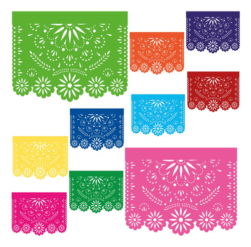 Papel Picado - En Tira Plástico Encanto Multicolores  