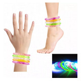 Pulsera Luminosa Led Cotillon Acrilica Brillantes Fiesta X25