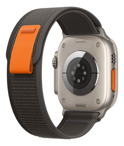 Correa Trail Para Apple Watch 42 / 44 / 45 & Ultra - Color Gris / Naranja - Marca Cellbox