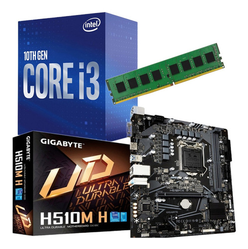 Combo Actualizacion Pc Intel I3 10105f + 8gb + Mother