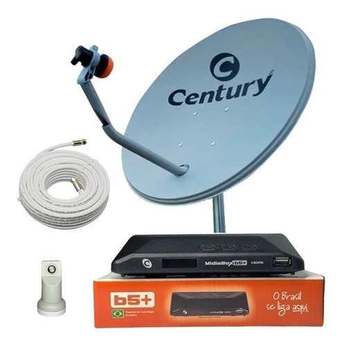 Kit Century: Antena Parabólica Banda Ku 60cm E Midiabox B5+