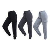 Pack X3 Pantalones Babuchas Algodon Cargo Jogging Unisex