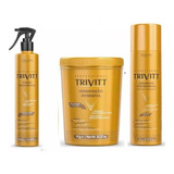 Hidratação Intensiva 1kg + Shampoo 1l Trivitt + Fluido 300ml
