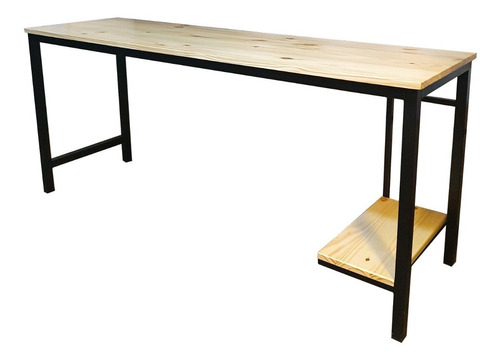 Mesa Escritorio Pc 150x50 Industrial Madera Reforzado Office