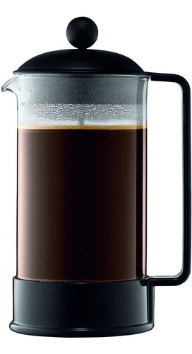 Cafetera Bodum, Con Tapa, Capacidad De 1 Litro, Negro