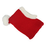 Pet Warm Hat Dog Winter Red Christmas Winter Tricotado Para