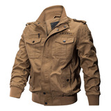 Chaqueta Vaquera Militar Masculina Con Cremallera, Chaqueta