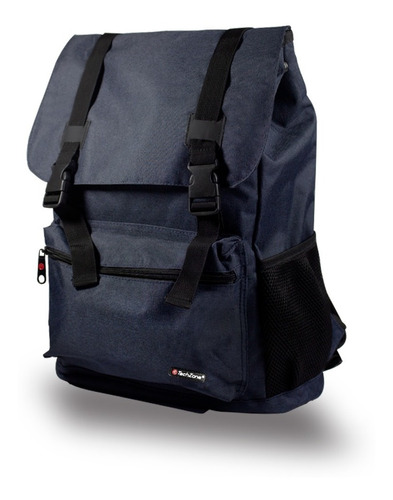 Backpack Techzone Hopper Retro Style Con Porta Laptop Color Azul Marino