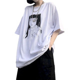 Camiseta Anime Blaco Y Negro