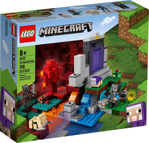 Brinquedo De Montar Lego Minecraft O Portal Em Ruínas 21172 