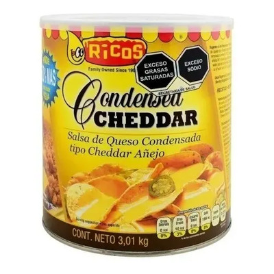 Queso Cheddar Para Nachos Ricos En Lata Condensado 3.03 Kg | MercadoLibre