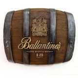 Barril Horizontal Decorativo - Ballantines Whisky