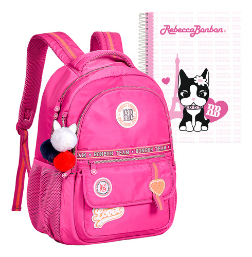 Mochila Feminina Infantil Rebecca Bonbon Marmita Squeeze Rb